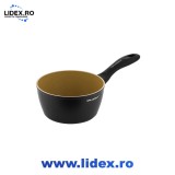 Cratita cu coada Amvegan, 16 x 8 cm, aluminiu, antiaderenta, 1 litru