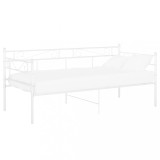 vidaXL Cadru pat canapea, alb, 90x200 cm, metal