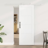 Ușa glisantă cu set de accesorii Alb 73.5x198.5 cm Lemn solid din pin