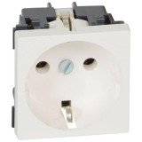 Priză Schuko 2M 16A alb Mosaic &ndash; LEGRAND | 077210