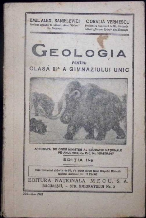 GEOLOGIA PENTRU CLASA A III-A GIMNAZIULUI UNIC-EMIL ALEX. SANIELEVICI, CORALIA VERNESCU-334479