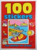 100 STICKERS , 250 WORDS TO LEARN , illustrations JORDI BUSQUETS and BICOM , ANII &#039;2000 , COPERTA BROSATA