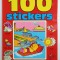 100 STICKERS , 250 WORDS TO LEARN , illustrations JORDI BUSQUETS and BICOM , ANII &#039;2000 , COPERTA BROSATA