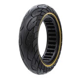 Cauciuc solid 10&times;2.5-6.1/B44, pentru trotineta electrică Nedong, compatibil jante 44 mm, negru cu linie galbenă | Motorevolution