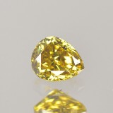 DIAMANT NATURAL galben - 0,10ct. - certificat de autenticitate taietura para, Briliant