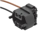 Stecher HELLA 8KB 193 607-001, pentru lampi H7, halogen, cabluri maro/negru