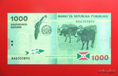 BURUNDI - 1.000 Francs 2015 - UNC foto