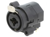 Soclu Jack 6,3mm XLR Mamă 90&deg; THT Combo 3A, Neutrik
