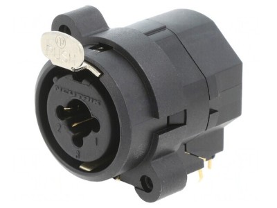 Soclu Jack 6,3mm XLR Mamă 90&amp;deg; THT Combo 3A foto