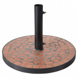ProGarden Bază de umbrelă Terra Design &bdquo;Mozaic&rdquo;, negru și portocaliu