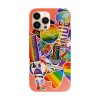 Husa compatibila cu Apple iPhone 14 Plus model Colorful Stickers, Silicon, TPU, Viceversa, Transparent, Carcasa