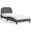 VidaXL Cadru de pat cu tăblie, gri, 80x200 cm, piele ecologică 3208145