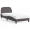 vidaXL Cadru de pat cu tăblie, gri, 80x200 cm, piele ecologică 3208145