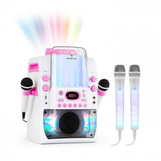 Auna Kara Liquida BT culoare roz + Set microfon Dazzl, dispozitiv karaoke, iluminare LED foto