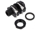 Conector Jack 6,3mm soclu mamă mono cu &icirc;ntrerupător dublu