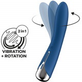 Vibrator Punctul G Spinning Vibe 1, 12 Moduri Vibratii, 5 Moduri Rotatii, Silicon, USB, Albastru, 17.5 cm
