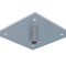 Suport de tavan 70x70mm pentru tija filetata M8, sustinere maxim 150kg