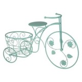 Bicicletă Decorativă Metalică Verde Mentă cu Suporturi pentru Ghivece, CMCLASS
