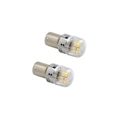 Set 2 becuri auto LED o faza BA15S P21W 16SMD 2835 CANBUS 12-24V 620lm lumina alba Cod: SPT18-1156-W foto