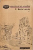 Gindirea lui Goethe in texte alese, Volumul al II-lea