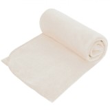 Pătură Fleece Dublă Ecru 240x220 cm - Moale și Călduroasă, Poliester, Pătură Dormitor