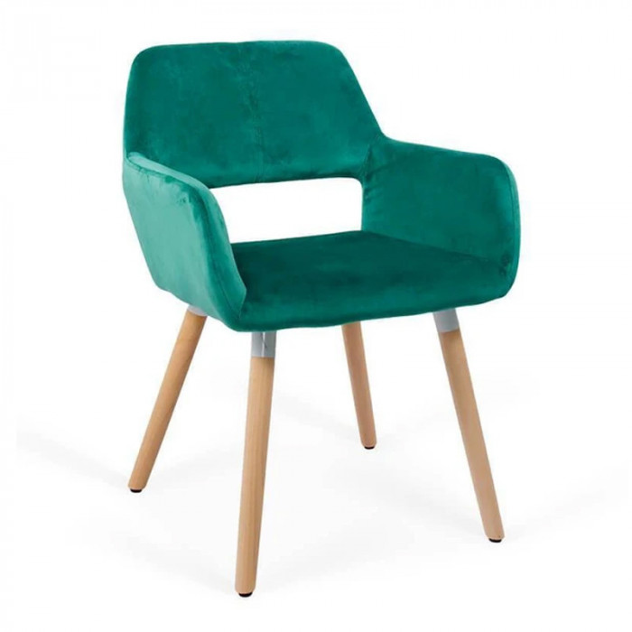 Scaun de living, suporta maxim 110 kg, inaltime 79 cm, verde