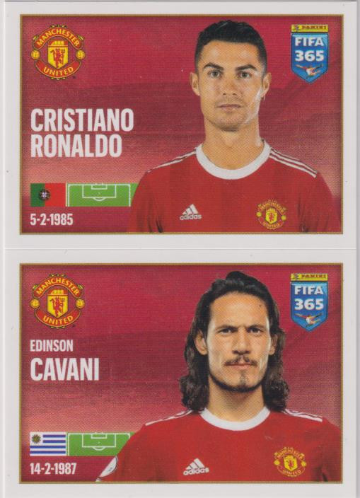 Sticker Ronaldo / Cavani Panini FIFA 365 2022 | arhiva Okazii.ro
