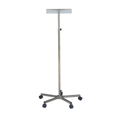 Stativ mobil pentru lampi bactericide, reglabil 100-190 cm, tija otel inox, 5 roti