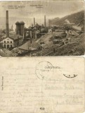 CP1961N Vedere din Reșița, Furnalele &icirc;nalte/Ansicht aus Reșița, Hoch&ouml;fen, Frații Deutsch, Reșița, 1922, carte poștală