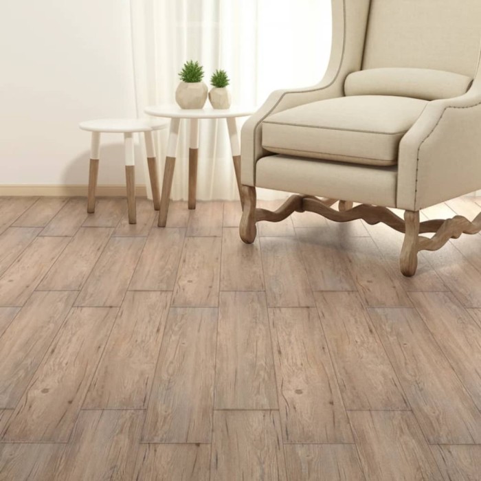 Plăci pardoseală autoadezive stejar maro 5,21 m&sup2;, 2 mm PVC