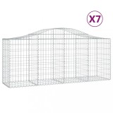 Cumpara ieftin Cosuri gabion arcuite 7 buc, 200x50x80/100 cm, fier galvanizat