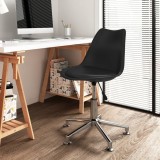 Cumpara ieftin Scaun de birou pivotant, negru, piele ecologică