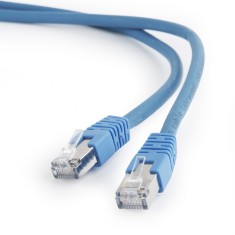 PATCH CORD S/FTP GEMBIRD Cat6a, LSZH, cupru, 0.25 m, albastru, AWG27, dublu ecranat &quot;PP6A-LSZHCU-B-0.25M&quot; (timbru verde 0.08 lei)