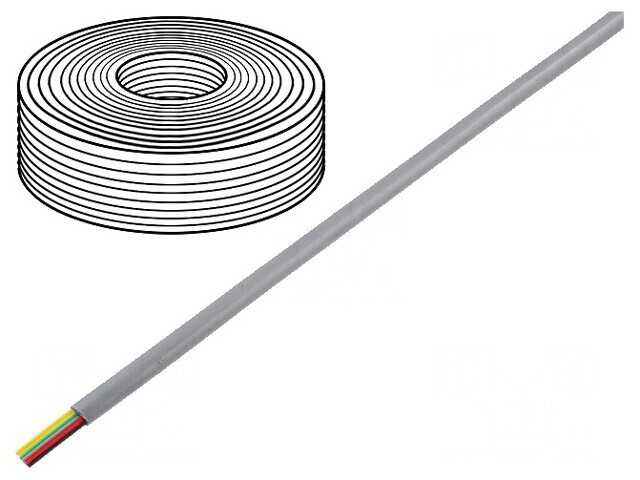 Cablu Telecomunica&Aring;&pound;ii Litat 4x28AWG Argintiu 100m