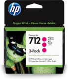 Tri-Pack Original HP Magenta nr.712 pentru DesignJet Studio 24|Studio 36|T230|T250|T630|T650 29ml "3ED78A"