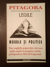 Pitagora - Legile morale și politice