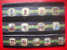 HOPCT LOT NR 88 PIRATI RENUMITI DRAKKER -13 BUC-ETICHETE VECHI DE TRABUCURI/ CIGARS LABELS -COLECTIE DE LUX-