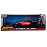 Masina din metal si figurina, Jada, Ford 2017 Gt si Miles Morales, 1:24