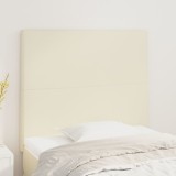 Tăblii de pat, 2 buc, crem, 90x5x78/88 cm, piele ecologică