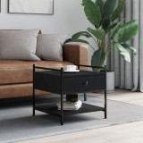 Gossi masuta de cafea, negru, 50x50x50 cm, lemn prelucrat