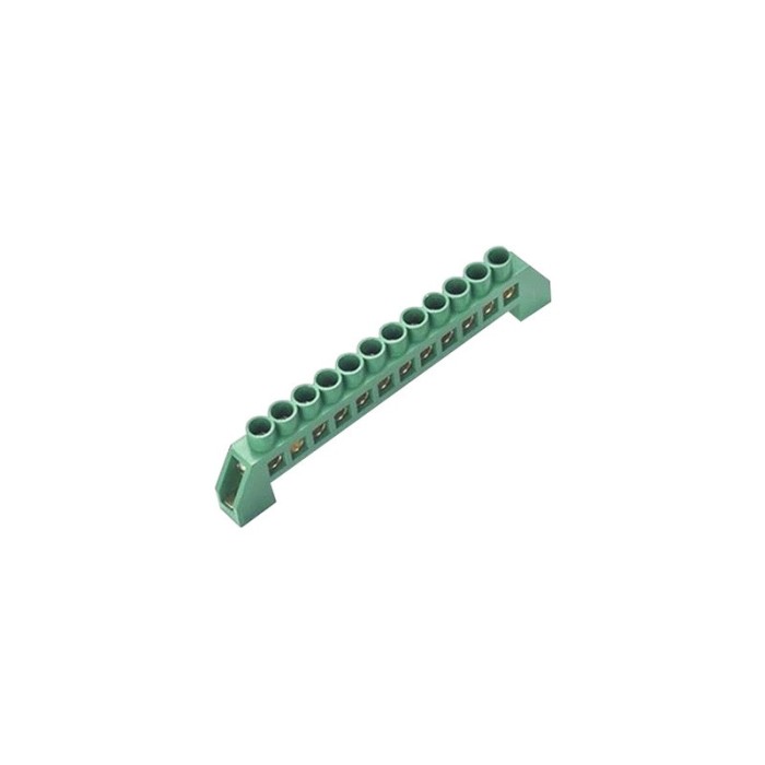 Bloc terminal electric, verde, 12 orificii