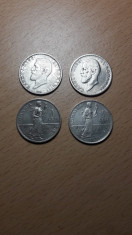 1 Leu 1910 si 1912 - 4 monede argint Romania Regat Carol I ! foto