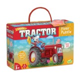 Puzzle de podea in forma de tractor, Shiny Tractor Floor Puzzle, Peaceable Kingdom