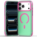 Husa compatibila cu iPhone 17 Pro Max, IceMag, MagSafe, Antisoc, contur Verde