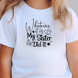 Tricou alb big sister cea mai buna sora varsta 5-6 ani