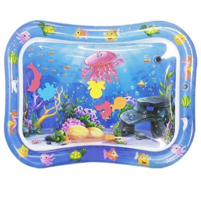 Saltea cu apa, centru de activitati pentru bebelusi, joaca interactiva, JustZEN Medusa, albastru foto