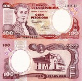 Bancnota Columbia 100 Pesos 1991 UNC Ne流通