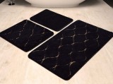 Cumpara ieftin Set 3 Covorase de Baie Infinity Negru (Acryl), Chilai Home