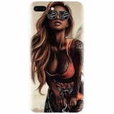 Husa silicon pentru Apple Iphone 8 Plus, Tattoed Girl