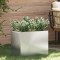 vidaXL Vază pentru Grădină Argintiu 50 x 32 x 40 cm Oțel galvanizat